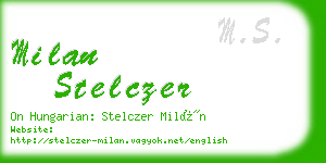 milan stelczer business card